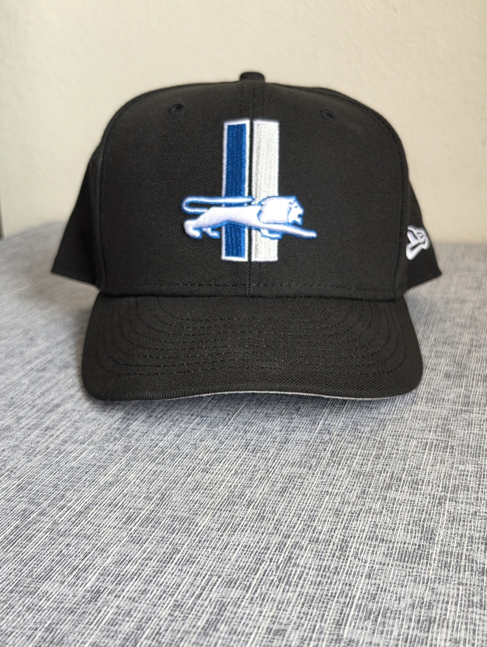 Detroit Lions New Era Omaha Throwback Nostalgic 59FIFTY Fitted Hat 7 3/8 Black